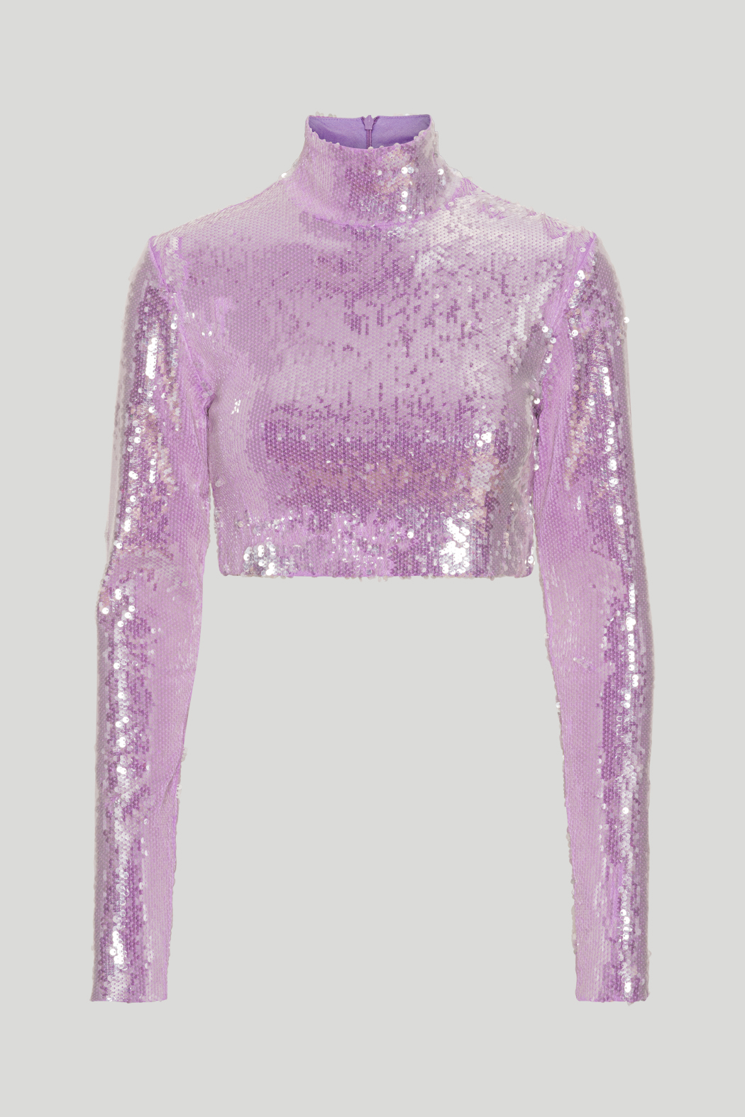ROTATE BY BIRGER CHRISTENSEN SEQUIN TURTLENECK CROPPED TOP RT2380 ...